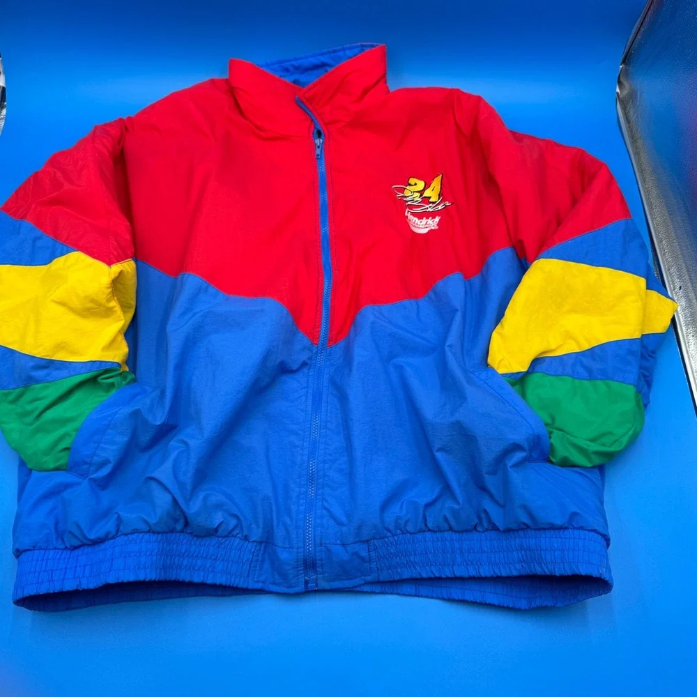Jeff Gordon 24 Hendrick Motorsports Nascar Jacket Men's‎ Red Blue Yellow Green